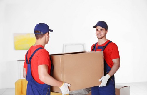 Removal team planning a move in South Woodford near residential flats