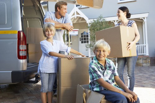 Careful loading of household furniture for a local relocation