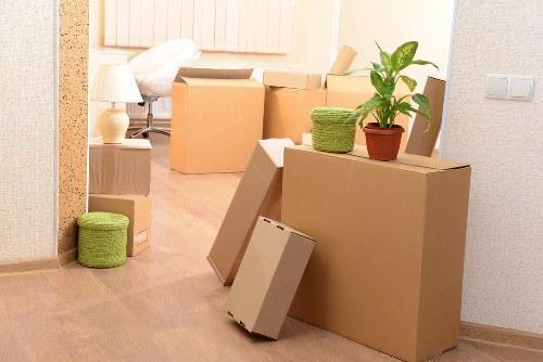 Securely loaded van ready for transport in a moving service